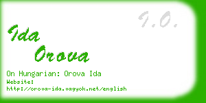 ida orova business card